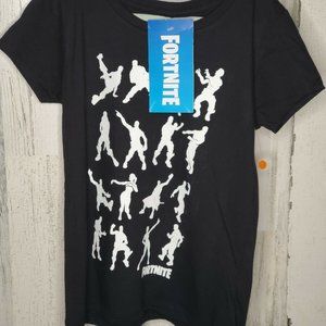 NWT Fortnite Dance Girls Short Sleeve T Shirt Blac